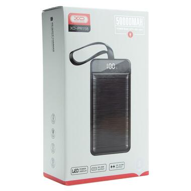 Внешний аккумулятор XO PR158 - 50000 mAh 3-Input PD20W + QC22.5W with light (Черный) фото №2