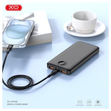 Внешний аккумулятор XO PR238 - 10000 mAh PD20W + QC22.5W (Черный) фото №6