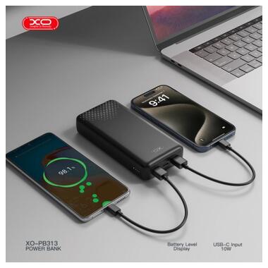 Батарея универсальная XO 20000mAh, 10.5W, black (XO-PB313-BK) фото №5