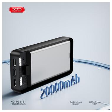 Батарея универсальная XO 20000mAh, 10.5W, black (XO-PB313-BK) фото №6