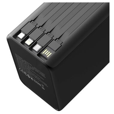 Батарея универсальная XO 80000mAh, PD/20W, QC/22,5W, Lamp, black (XO-PR287-BK) фото №4