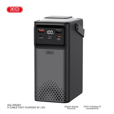 Батарея универсальная XO 80000mAh, PD/20W, QC/22,5W, Lamp, black (XO-PR287-BK) фото №2