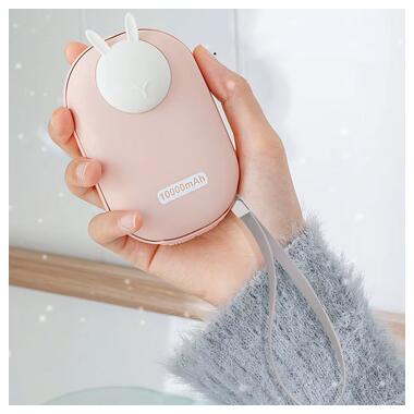 Портативное ЗУ Power Bank Epik GXZ-N705 2in1 с обогревателем для рук 10000 mAh Pink / Rabbit фото №4