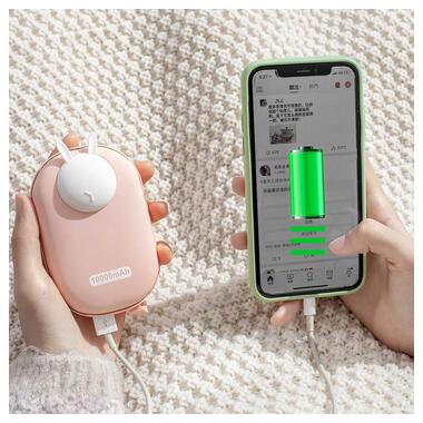 Портативное ЗУ Power Bank Epik GXZ-N705 2in1 с обогревателем для рук 10000 mAh Pink / Rabbit фото №2
