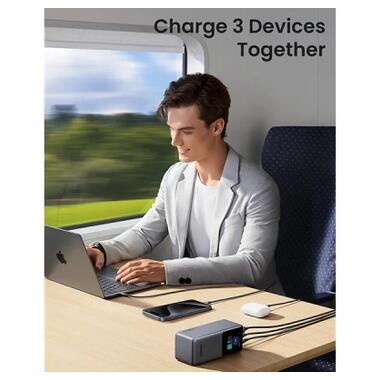 Батарея универсальная Ugreen 20000mAh 130W Nexode Smart Display with Built-in Cable (PB723 55365B) фото №2