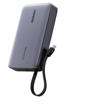 Батарея универсальная Ugreen 20000mAh 145W with Built-in Cable (PB551 55992B) фото №2