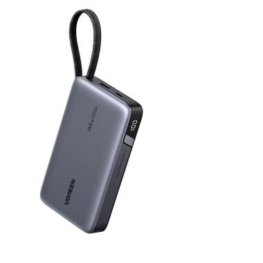 Батарея универсальная Ugreen 20000mAh 145W with Built-in Cable (PB551 55992B) фото №3