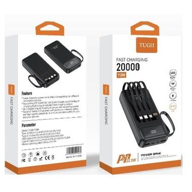 Внешний аккумулятор WUW Y200 (22.5W PD) 20000mAh Black (Y200) фото №2