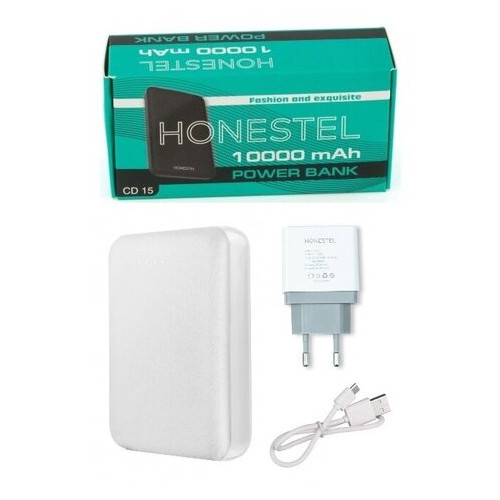 Внешний аккумулятор Honestel CD15 Power Bank 10000mAh white фото №8