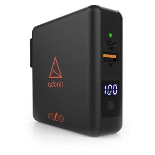 Сетевое беспроводное ЗУ + портативный аккумулятор Adonit Wireless TravelCube Pro черное фото №1