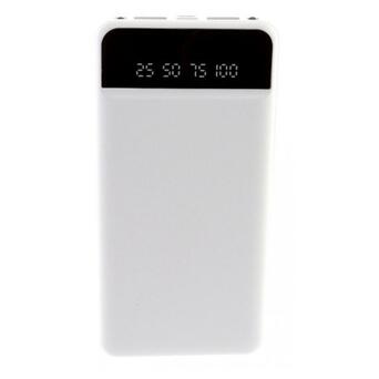 Павербанк зовнішній акумулятор XPRO PR162 10000mAh з індикацією зарядки та ліхтариком білий (32736-01) фото №3