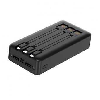 Павербанк зовнішній акумулятор XPRO PR163 20000 mAh з індикацією зарядки та ліхтариком чорний (32737-01) фото №3