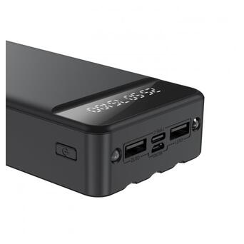Павербанк зовнішній акумулятор XPRO PR163 20000 mAh з індикацією зарядки та ліхтариком чорний (32737-01) фото №2