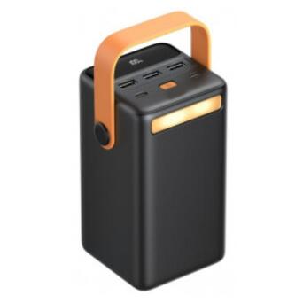 Павербанк зовнішній акумулятор XPRO PR168 50000 mAh 22.5W з індикацією зарядки та ліхтариком чорний (32735-01) фото №1
