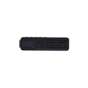 Павербанк зовнішній акумулятор XPRO RPP-102 20000 mAh з індикацією заряджання чорний (32607-01) фото №3