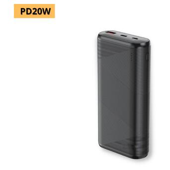 Павербанк зовнішній акумулятор XPRO PR150 20000mAh 20W з індикацією заряджання чорний (32738-01) фото №2