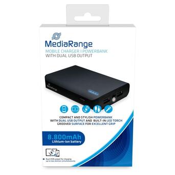 Зовнішній акумулятор MediaRange 2 x USB 2.0 8800 mAh (MR752) фото №3