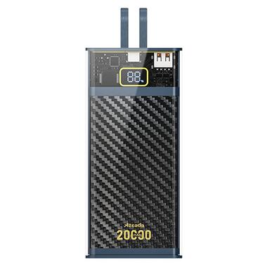 Універсальна мобільна батарея Proda PD P-55 20000 mAh 22,5W з вбудованими кабелями, Type-C, micro USB input, USB та Type-C output фото №1