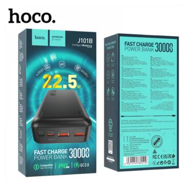 Зовнішній акумулятор Power bank HOCO J101B Astute 22.5W 30000mAh PD22,2W+QC3.0, чорний (50098) фото №5