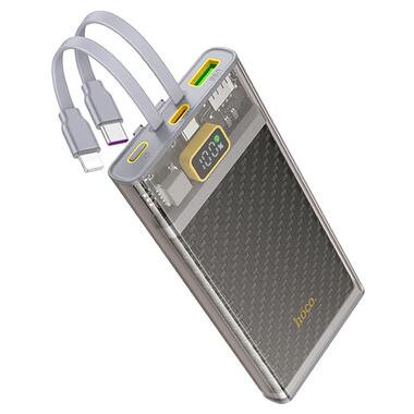 Портативное зарядное устройство Power Bank Hoco J104 Discovery Edition 22.5W with cable 10000 mAh Gray фото №1