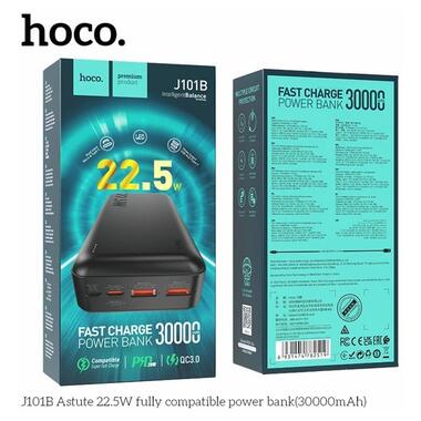Портативний зарядний пристрій Power Bank Hoco J101B Astute PD20W+22.5W 30000 mAh Чорний фото №4