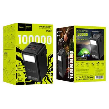 Портативное ЗУ Power Bank Hoco DB03 Endure 22.5W 100 000 mAh Black фото №4