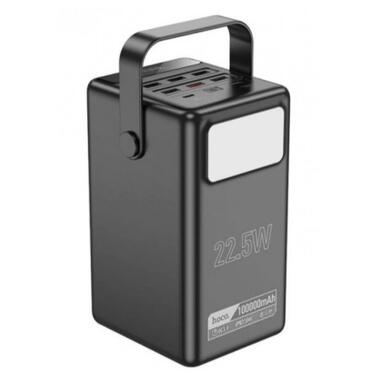 Батарея универсальная HOCO 100000mAh Endure 22.5W PD, QC, LED Lamp, Black (DB03 / 714721) фото №1