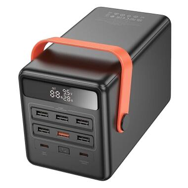 Батарея универсальная HOCO 100000mAh Max Centurion PD/65W, QC, LED Lamp, Black (DB03 / 714722) фото №3