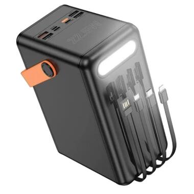 Батарея универсальная HOCO 120000mAh Prometheus 22.5W Fast Chardge, 2*LED lamp, Black (DB120 / 714723) фото №3