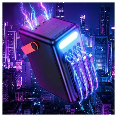 Батарея универсальная HOCO 120000mAh Prometheus 22.5W Fast Chardge, 2*LED lamp, Black (DB120 / 714723) фото №6