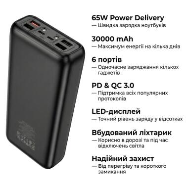 Батарея универсальная HOCO 30000mAh Apollo PD/65W QC/3.0 Black (DB81 / 714720) фото №5