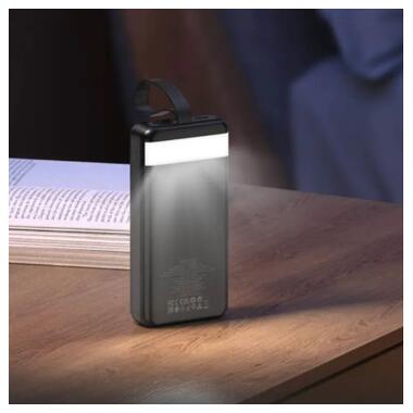 Батарея универсальная HOCO 30000mAh Element PD/20W, QC/22.5W, LED Lamp, Black (J123B / 714735) фото №7