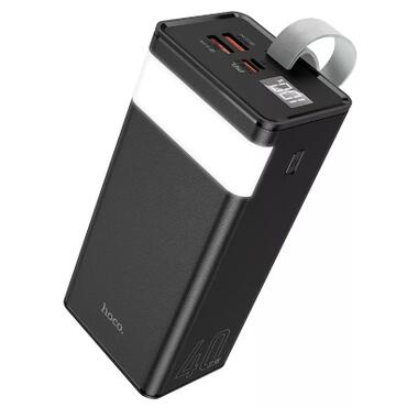 Батарея универсальная HOCO 40000mAh Powermaster PD/20W, QC/22.5W, Lamp, Black (J86 / 714737) фото №1