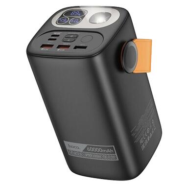 Батарея универсальная HOCO 60000mAh Astrum PD/100W, QC/3.0, LED lamp, Black (DB160 / 714724) фото №1