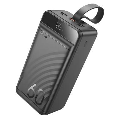 Батарея универсальная HOCO 60000mAh Element PD/20W, QC/22.5W, LED Lamp, Black (J123C / 714736) фото №2