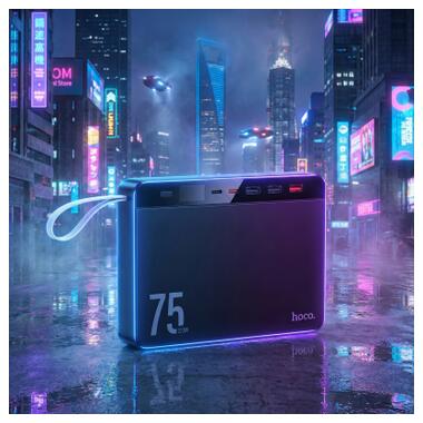 Батарея универсальная HOCO 75000 mAh Overlord PD/20W, QC/3.0/22.5W, Black (J94 / 714739) фото №6