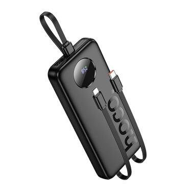 Внешний аккумулятор HOCO J132 Sabio fully compatible power bank with 3 cables (10000mAh) Black (6942007632577) фото №1
