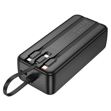Внешний аккумулятор HOCO J132B Sabio 22.5W+PD20W fully compatible power bank with 3 cables(30000mAh) Black (6942007632614) фото №4