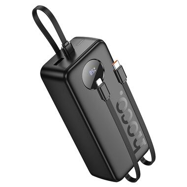 Внешний аккумулятор HOCO J132B Sabio 22.5W+PD20W fully compatible power bank with 3 cables(30000mAh) Black (6942007632614) фото №1