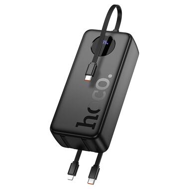 Внешний аккумулятор HOCO J132B Sabio 22.5W+PD20W fully compatible power bank with 3 cables(30000mAh) Black (6942007632614) фото №3