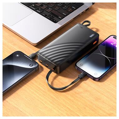 Внешний аккумулятор HOCO J146A Night tide power bank with 4 cables(20000mAh) (6942007645911) фото №5