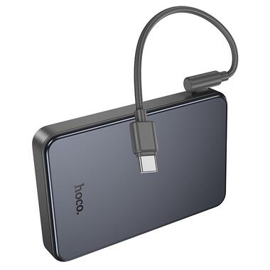 Внешний аккумулятор HOCO J170 Starlight 22.5W+PD20W fully compatible power bank with cable(10000mAh) Metal Gray (6942007672696) фото №6