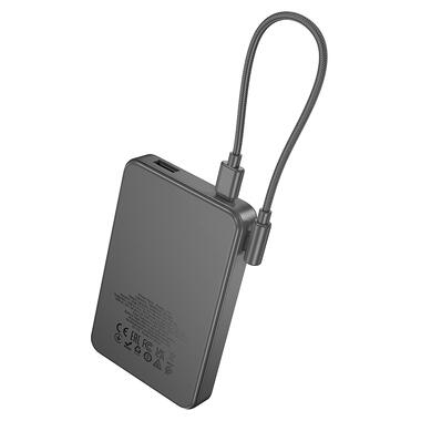 Внешний аккумулятор HOCO J170 Starlight 22.5W+PD20W fully compatible power bank with cable(10000mAh) Metal Gray (6942007672696) фото №7
