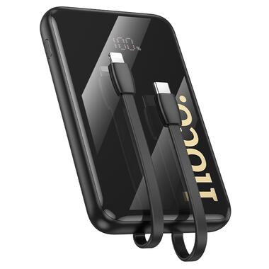 Внешний аккумулятор HOCO Q37 Graceful 22.5W+PD20W power bank with two cables(10000mAh) Black (6942007644914) фото №3