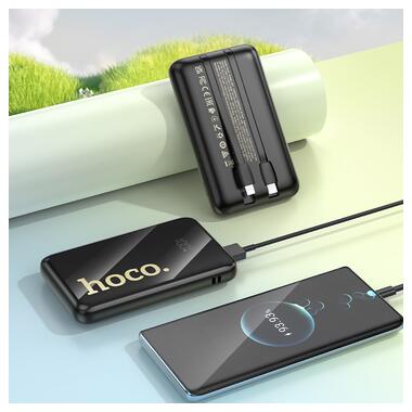Внешний аккумулятор HOCO Q37 Graceful 22.5W+PD20W power bank with two cables(10000mAh) Black (6942007644914) фото №9