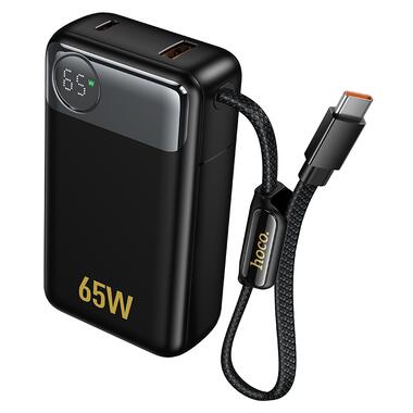 Внешний аккумулятор HOCO Q53 Skillful PD65W power bank(12000mAh) Black (6942007672597) фото №1