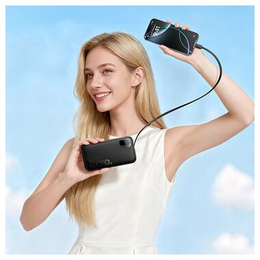 Внешний аккумулятор HOCO Q51 Key PD20W power bank with telescopic cable(10000mAh) Black (6942007671514) фото №8