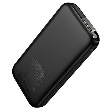 Внешний аккумулятор HOCO Q51 Key PD20W power bank with telescopic cable(10000mAh) Black (6942007671514) фото №6