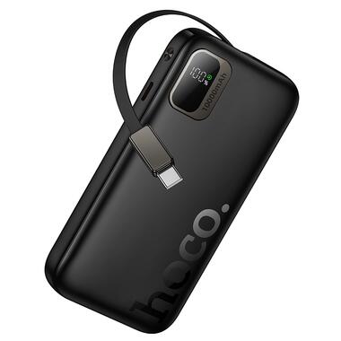 Внешний аккумулятор HOCO Q51 Key PD20W power bank with telescopic cable(10000mAh) Black (6942007671514) фото №1