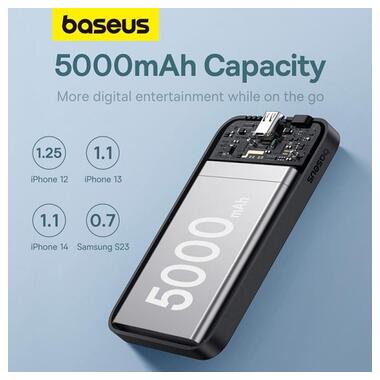 Портативний акумулятор Baseus Magnetic Mini Wireless FastCharge 20W 5000mAh black (P10022107113-00) фото №10